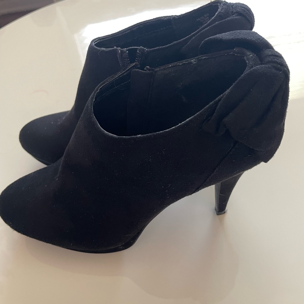 Impo Black Bootie Suede Heel